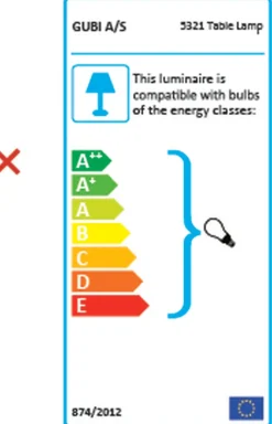 Gubi 5321 bordlampe messing
