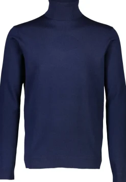 Lindbergh 100% merino roll neck knit Blå Outlet
