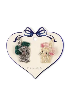 Børn Konges Sløjd 2 PACK BOW KITTY BEADED HAIR CLIP