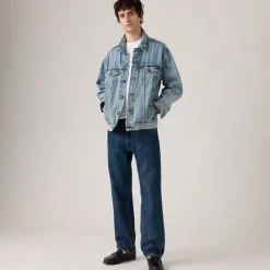 Levi's 555 RELAXED STRAIGHT CHECK THE M&oslash;rkeblå New