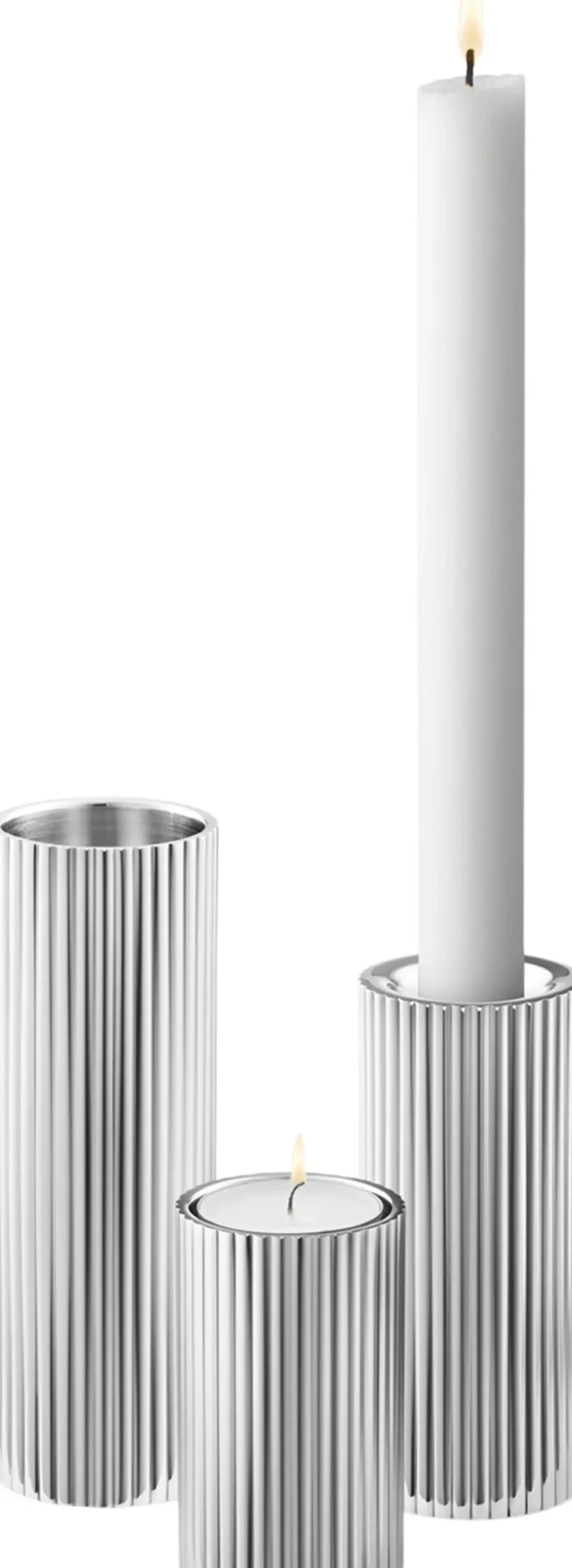 Georg Jensen 3 stk. Bernadotte lysestager Outlet