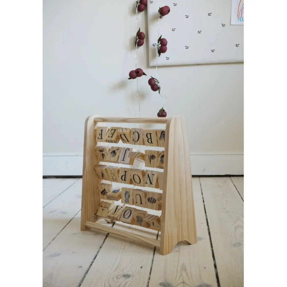 Børn Konges Sløjd ABC WOODEN BLOCK FRAME