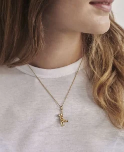 Dame Kay Bojesen Jewelry Aben i 18 karat forgyldt sølv uden kæde