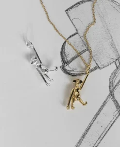 Dame Kay Bojesen Jewelry Aben i 18 karat forgyldt sølv uden kæde