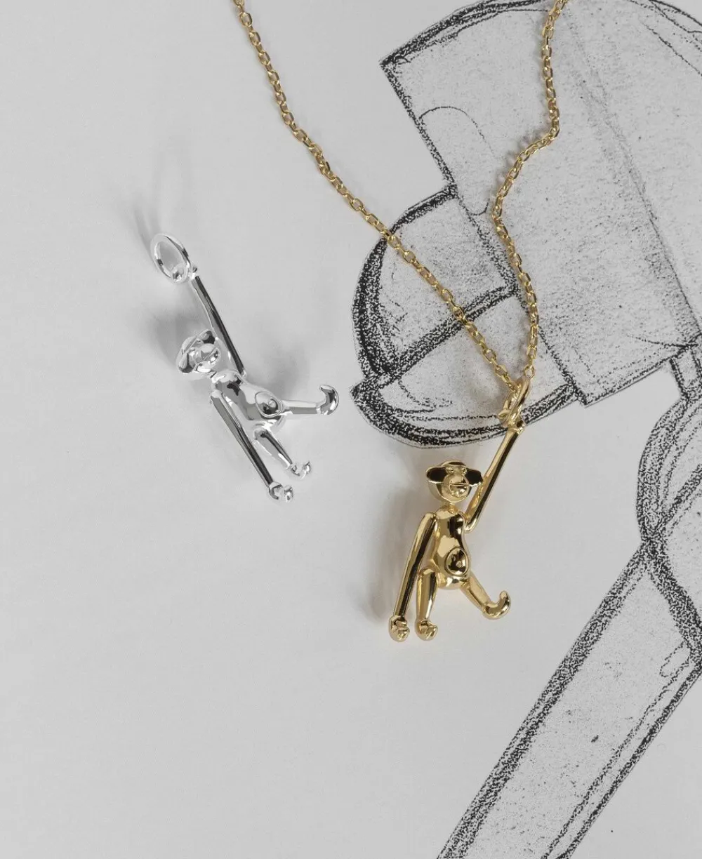 Dame Kay Bojesen Jewelry Aben i 18 karat forgyldt sølv uden kæde