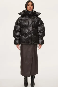 Oval Square Active Hood Jacket Black Outlet