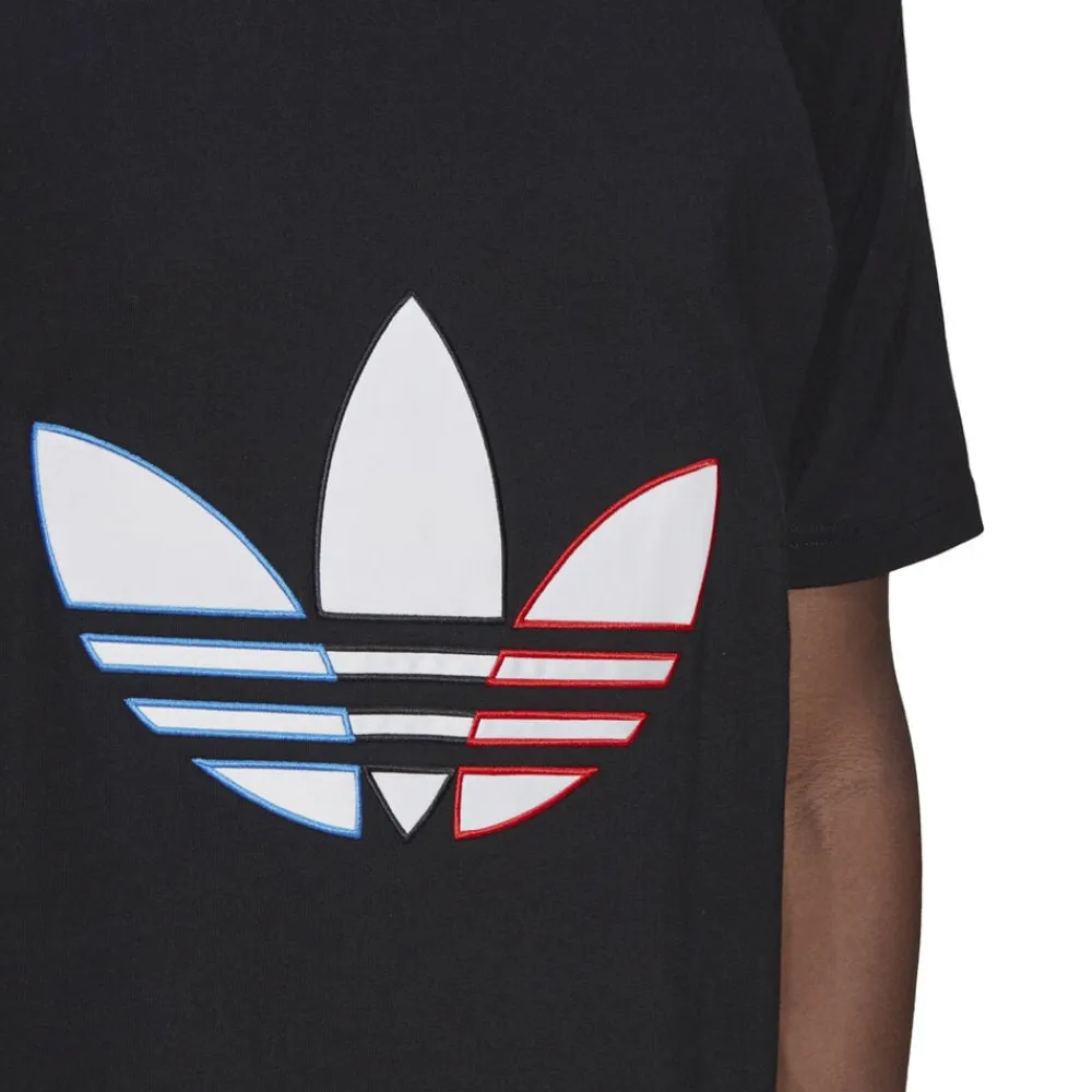 adidas Adicolor Tricolor T-shirt Sort Hot