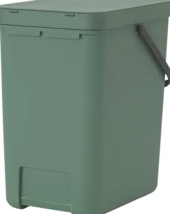 Affaldsspand m/låg sort. kon 25 ltr.><noscript><img width=