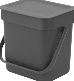 Affaldsspand m/låg sort. kon. 3 ltr><noscript><img width=