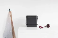 Affaldsspand m/låg sort. kon. 3 ltr><noscript><img width=