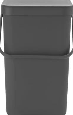 Affaldsspand m/låg sort. kon 25 ltr.><noscript><img width=