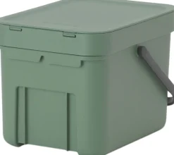 Brabantia Affaldsspand m/låg sort.kon. 6 ltr.