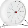 AJ Bankers bordur hvid/hvid, Ø 11 cm, alarm>Arne Jacobsen Clocks Clearance