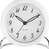 AJ LK bordur, hvid/hvid, Ø 11 cm, alarm>Arne Jacobsen Clocks Online
