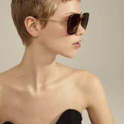 Dame Pilgrim ALIET sunglasses tortoise brown/gold