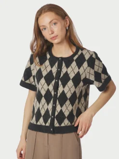 Allestar Check Knit Cardigan>Neo Noir Discount