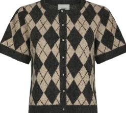 Allestar Check Knit Cardigan><noscript><img width=