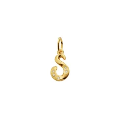 Dame Maanesten Alphabet Pendant Gold