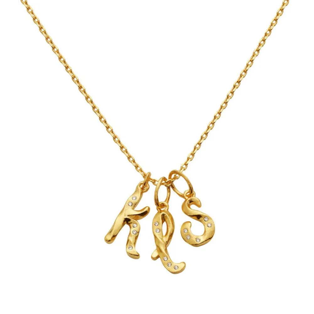 Dame Maanesten Alphabet Pendant Gold