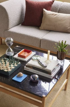 Hübsch Amare Bordskånere Small Blå/Orange sæt af 2