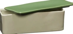 Hübsch Amare Skrivebordsordner Small Sand/Grøn