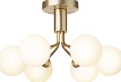 Nuura Apiales 6 Ceiling, brushed brass / opal