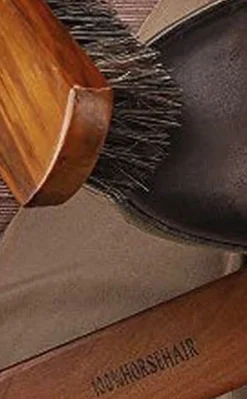 Nøgle & Hælebar Application and Shine Brush set Brun Sale