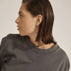 Pilgrim APRIL recycled medium hoop øreringe sølvbelagt Online