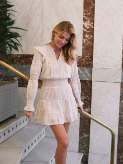 Neo Noir Aran S voile Dress Ivory Clearance