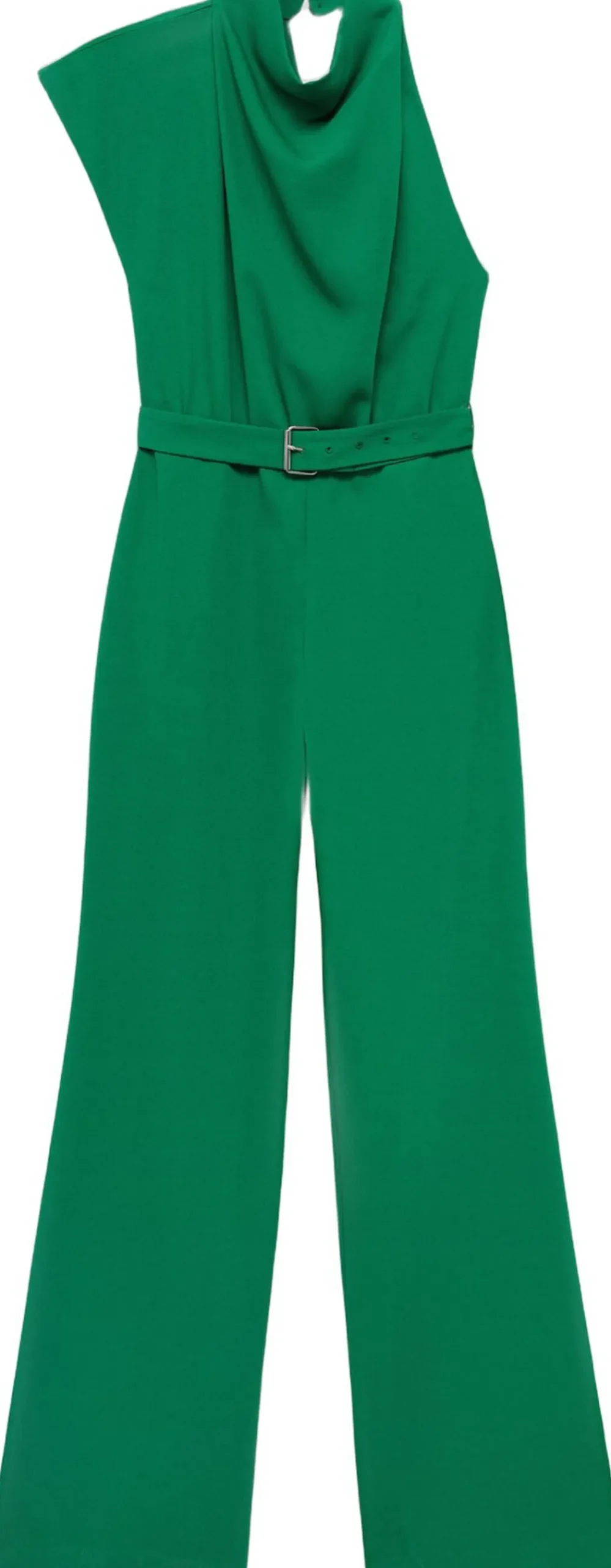 Asymmetrical long jumpsuit with bel>MANGO Online