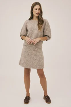 Magasin du Nord Collection Avelyn 5 strikket nederdel - GRS Sandstorm