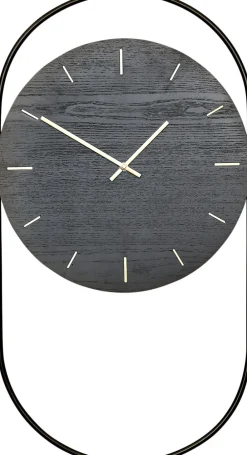 Andersen - Furniture A-Wall Clock - Black with black metal ring