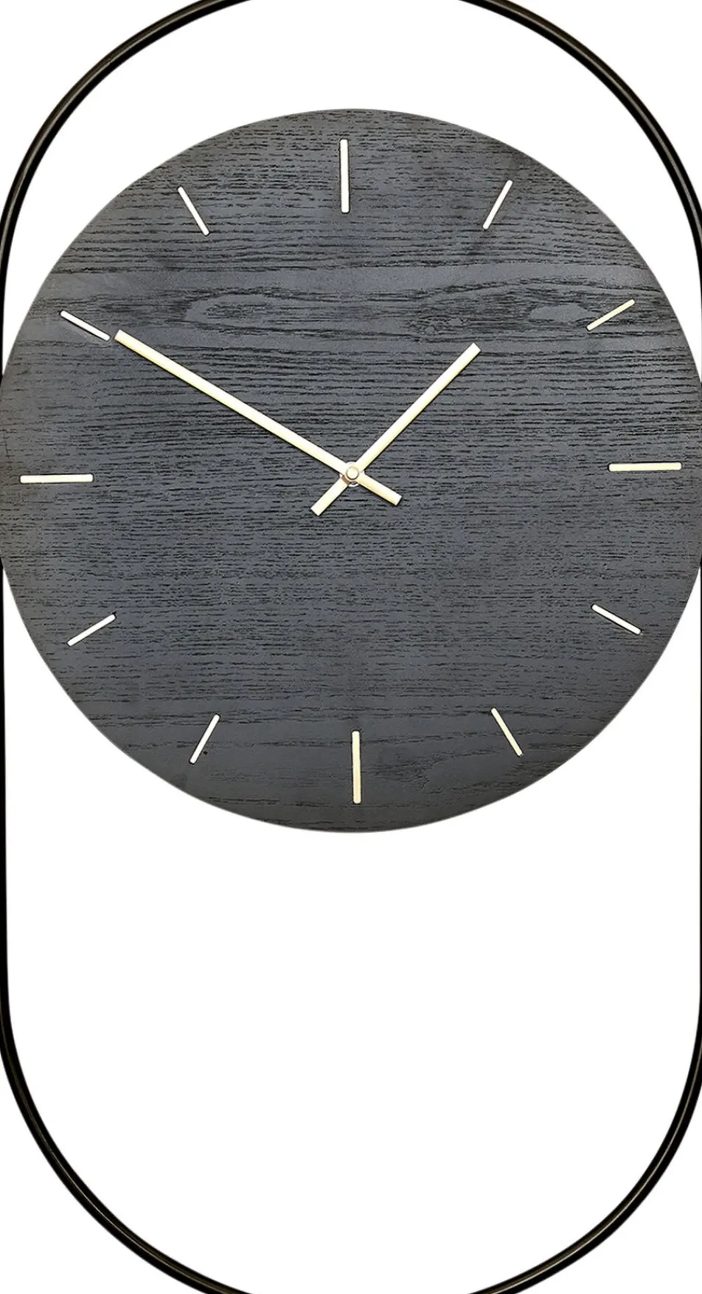 Andersen - Furniture A-Wall Clock - Black with black metal ring