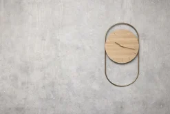 Andersen - Furniture A-Wall Clock - Oak with brass ring Clearance