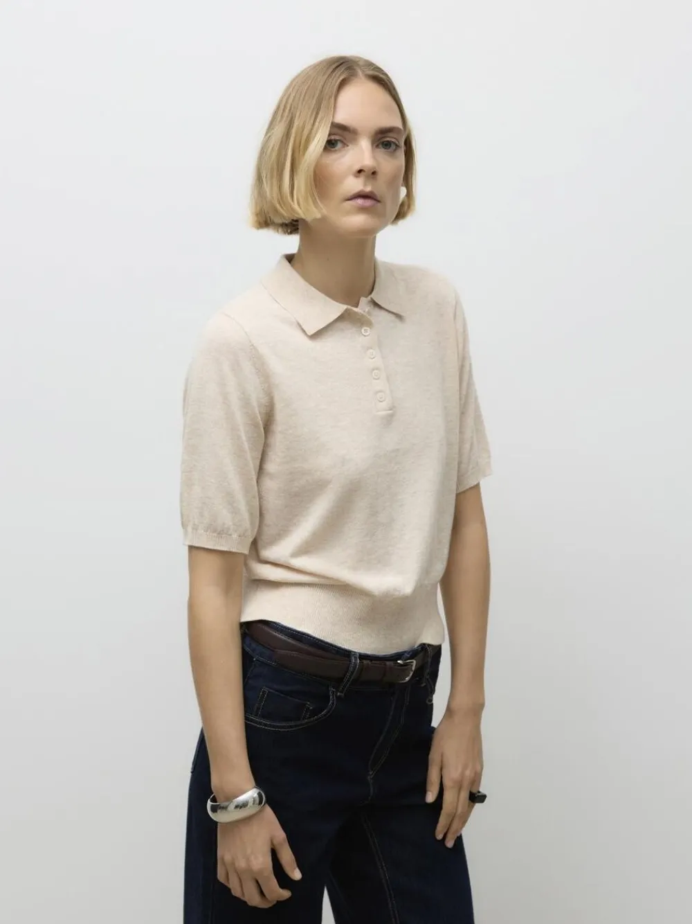 AWSIKITA SS O-NECK POLO KNIT>Aware Discount