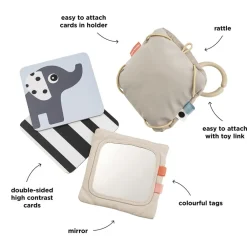 Done by Deer Baby kontrastkortholder Deer friends Sand Online