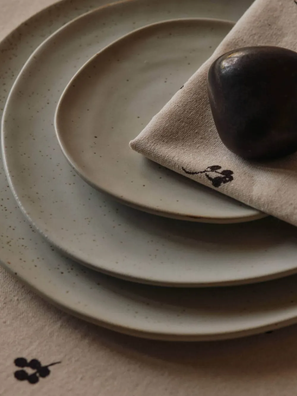 Baies Napkins - Set of 4 - Natural/Dark Chocolate>Ferm Living Sale