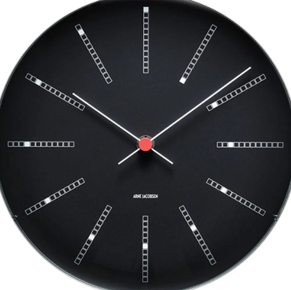 Arne Jacobsen Clocks Bankers Vægur Ø21 sort
