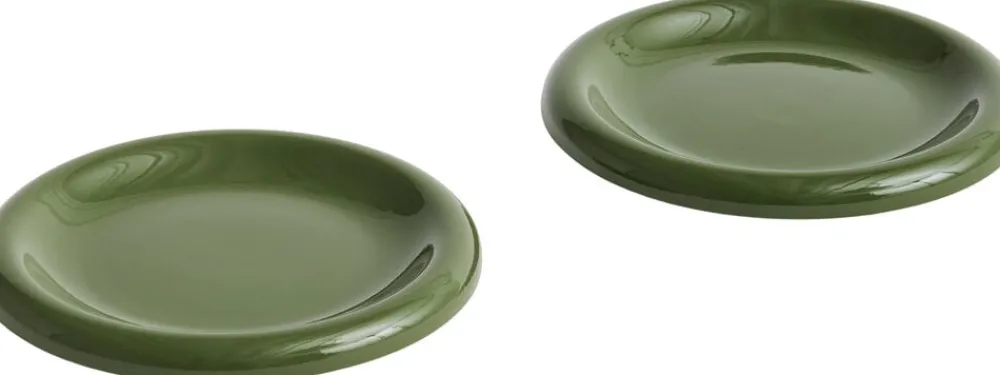 Barro Plate-Set of 2-Ø18-Green>Hay New