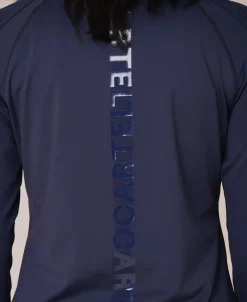 Cartel Copenhagen Baseline long sleeve zip jacket - Ocean Blå Discount