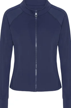 Cartel Copenhagen Baseline long sleeve zip jacket - Ocean Blå Discount