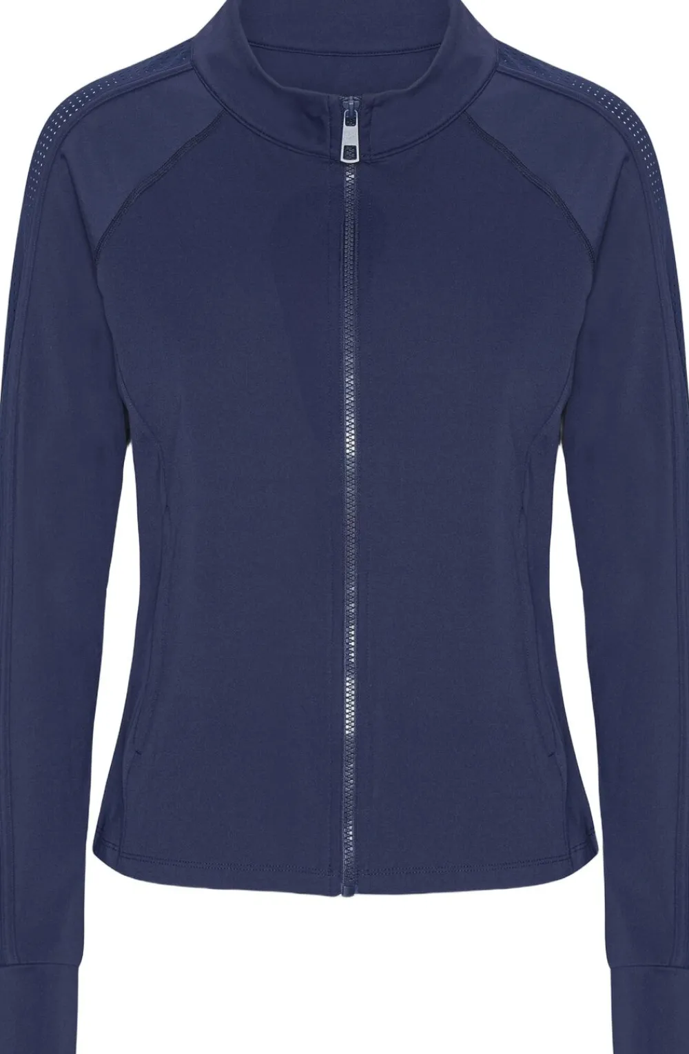 Cartel Copenhagen Baseline long sleeve zip jacket - Ocean Blå Discount