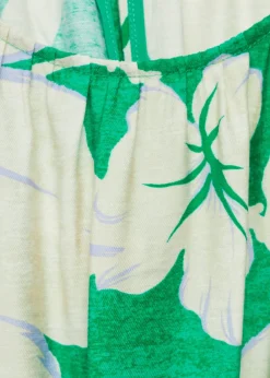 MANGO Belt printed jumpsuit Green