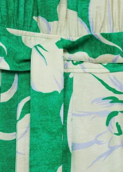 MANGO Belt printed jumpsuit Green
