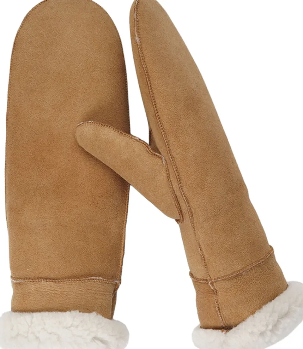 BELUKTA - MITTENS - SHEEP SUEDE WITH CURLY SHEARLING AROUND>Lovelies Sale