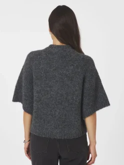 Neo Noir Benuta Fluffy Knit Cardigan Antracit melange