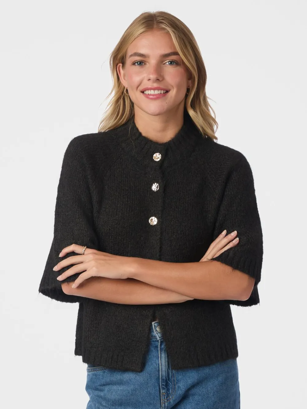 Benuta Fluffy Knit Cardigan>Neo Noir Sale