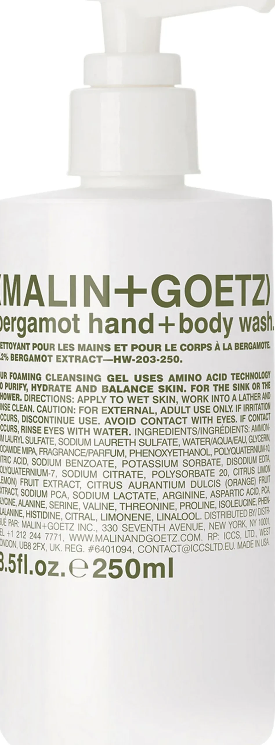 Malin+Goetz Bergamot Hand + Body Wash