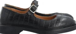 Dame Bianco BIAADDA Mary Jane Croco Embossed Leather