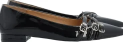 BIABARI Pointy Flat Buckle Faux Leather>Bianco Clearance